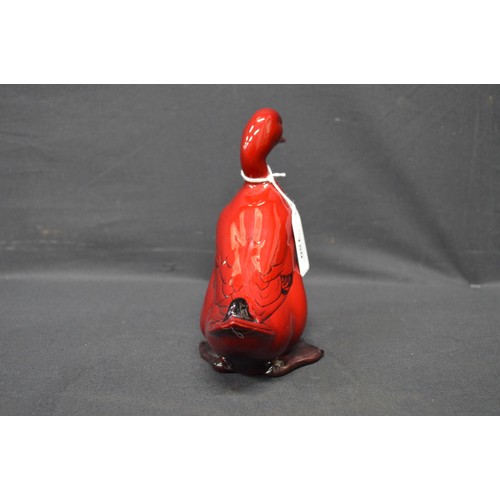 150 - Royal Doulton Flambe figure of a duck - 16cm tall