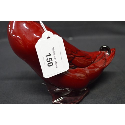 150 - Royal Doulton Flambe figure of a duck - 16cm tall