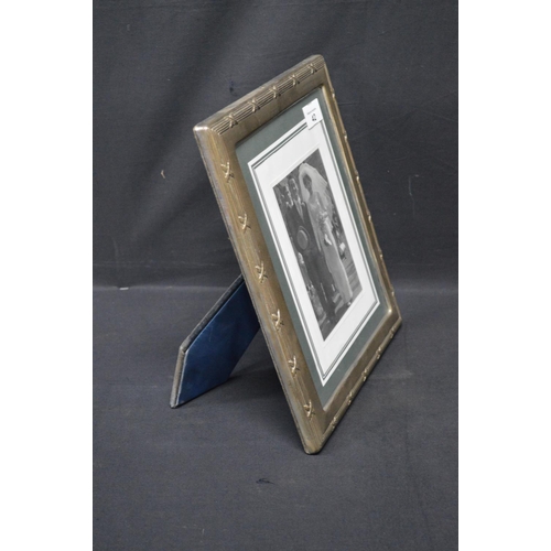 42 - Silver photograph frame hallmarked for Sheffield - 26cm x 31cm overall