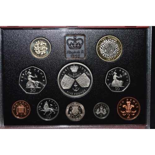 58 - Group of five Royal Mint Proof Year coin sets in fitted cases to comprise: 1995, 1996, 1997, 1999 an... 