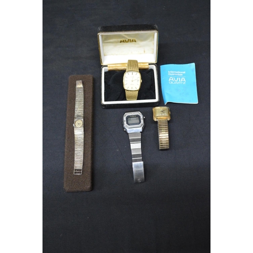 241 - Group of watches to include: silver Imado ladies watch, Roamer Incabloc watch and Avia watch etc tog... 