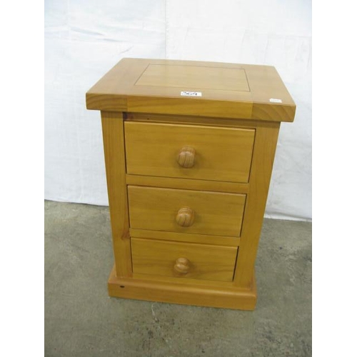 364 - Modern stained chest of two short over four graduated drawers, standing on a plinth base - 90cm x 42... 