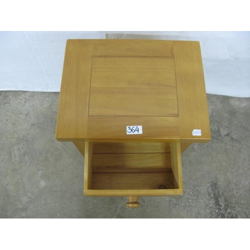 364 - Modern stained chest of two short over four graduated drawers, standing on a plinth base - 90cm x 42... 