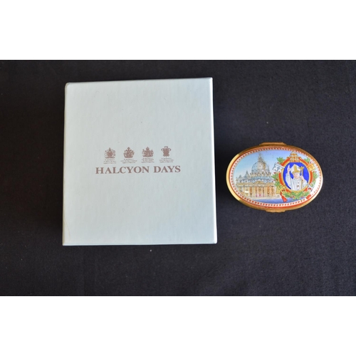 316 - Group of seven Halcyon Days enamel trinket boxes to include: boxed Limited Edition No. 131/200 trink... 