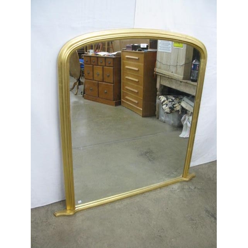 535 - Gilt framed overmantle mirror - 126cm x 122cm