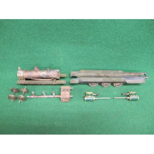 Quantity of O gauge bespoke brass live steam locomotive parts to ...
