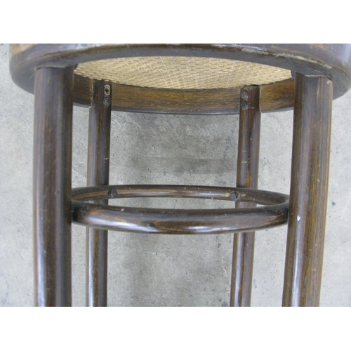 409 - Rustic octagonal parquetry top lamp table having square stretchered legs - 44cm x 44cm x 52.5cm tall... 