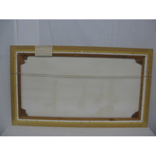 416 - Vashti (possibly Vashti Trudeau) oil on canvas of four sailing boats at sunset, signed bottom right ... 