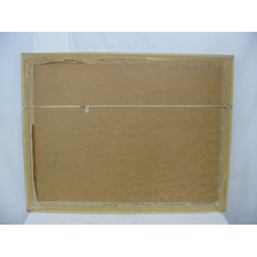 417 - Roy Thockold colour print of a fly fisherman, signed in pencil bottom right - 78cm x 54cm in glazed ... 