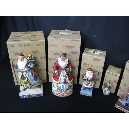 111 - Jim Shore Christmas themed figures and hanging ornaments to comprise: Bells On A Bobtail Ring 400792... 