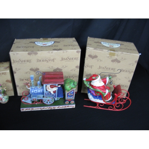 111 - Jim Shore Christmas themed figures and hanging ornaments to comprise: Bells On A Bobtail Ring 400792... 