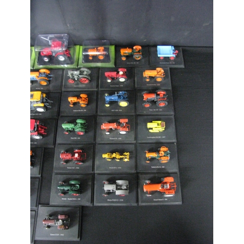 73 - Fifty boxed and unboxed Hatchette Parkwork tractors to include: Japp agricole - 1962 and McCormick C... 