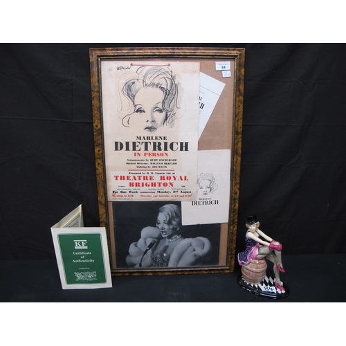 84 - Figurine of Marelene Dietrich as Lola Lola from the film The Blue Angel by sculptor Andy Moss, Limit... 