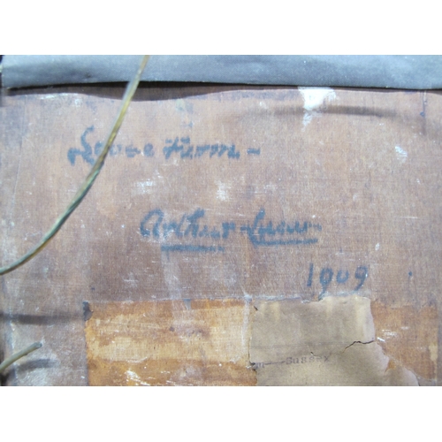 86 - Two Arthur Lucas oil on board dated 1905 and 1909, one depicting the South of France countryside and... 