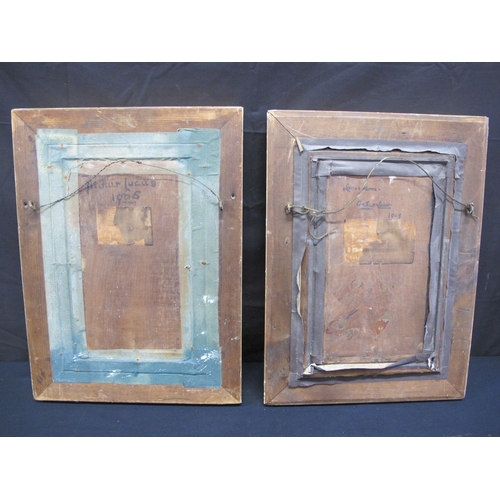 86 - Two Arthur Lucas oil on board dated 1905 and 1909, one depicting the South of France countryside and... 