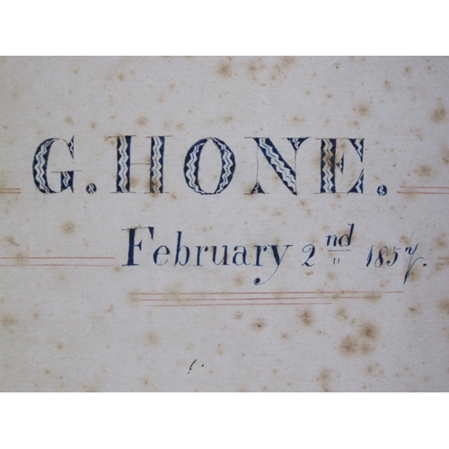 94 - 1857 manuscript recipe book by G Hone