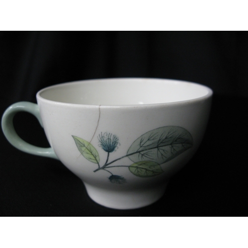 69 - Wedgwood of Etruria Woodbury pattern part tea and dinner ware to comprise: two tea cups (one cracked... 