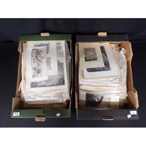 93 - Two boxes of Illustrated London News and graphic prints