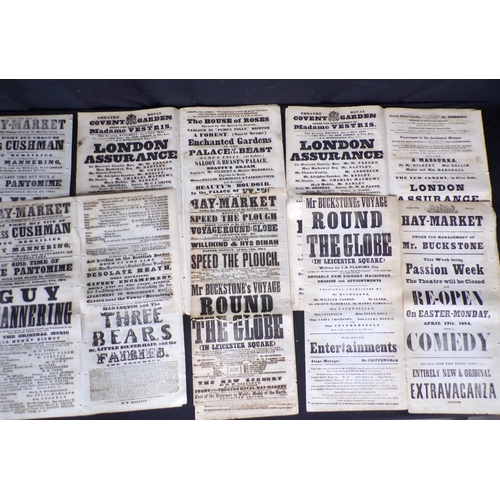 95 - Quantity of Victorian theatre play bills from circa 1840/1854