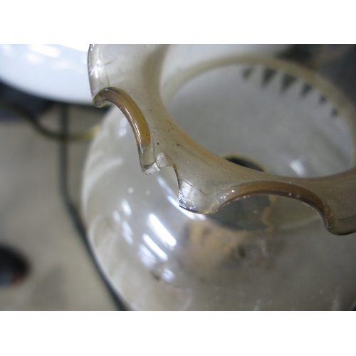 63 - Four branch brass hanging light - 82cm tall