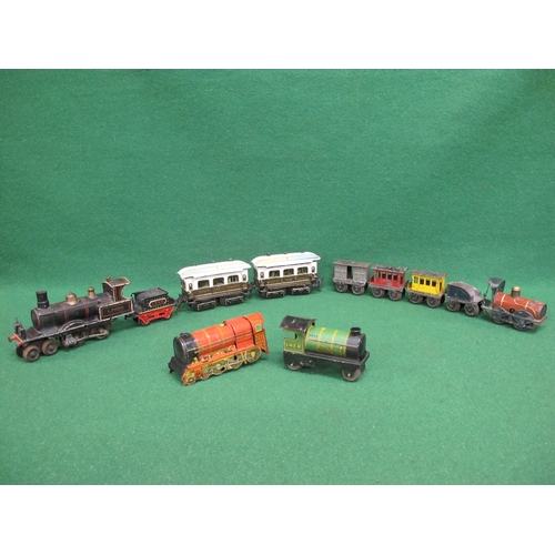 Box of early O gauge to comprise: Marklin clockwork 4-4-0 tender ...