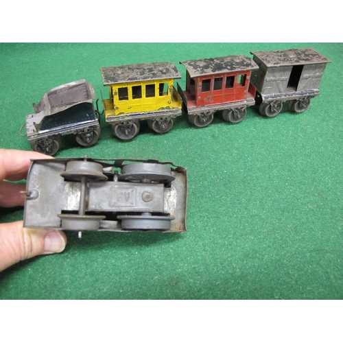 Box of early O gauge to comprise: Marklin clockwork 4-4-0 tender ...