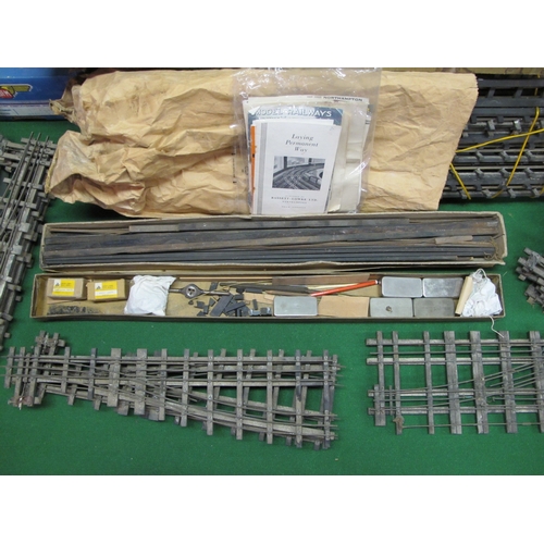 Large quantity of hand-built or pre-built straight and curved track and ...