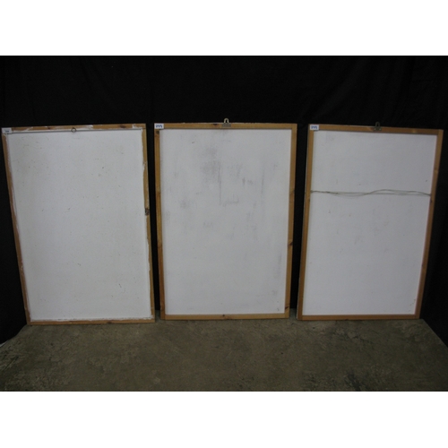 299 - Group of three B.Selmey? oil on boards of sprays of flowers each signed bottom right, un framed - 61... 