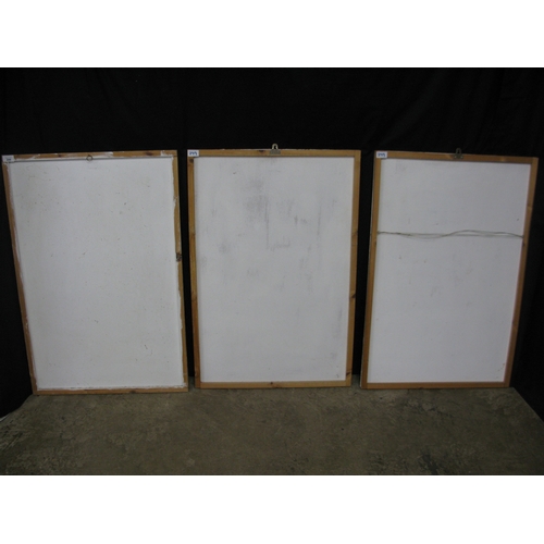 299 - Group of three B.Selmey? oil on boards of sprays of flowers each signed bottom right, un framed - 61... 