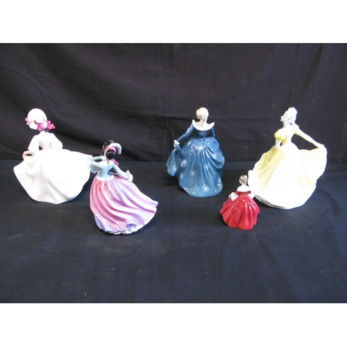 100 - Collection of Royal Doulton figurines to comprise: Ninette HN2379, Sunday Best HN2698, Autumn Breeze... 