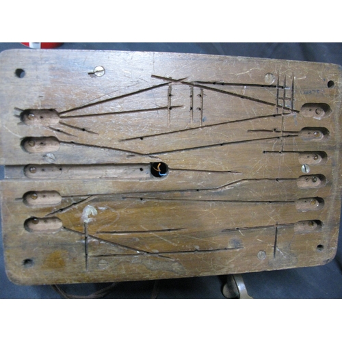 61 - Early 20th century peel corner wall mounted telephone - 23cm x 21cm x 27.5cm tall together with one ... 