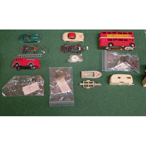 Quantity of Triang Minic Motorway items to include: fire engine, LT bus ...
