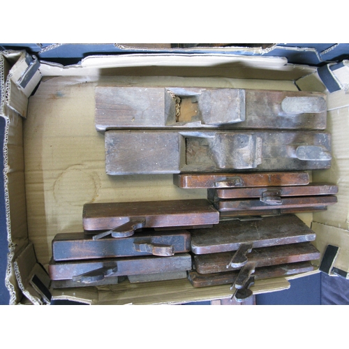 107 - Two boxes of assorted wooden planes