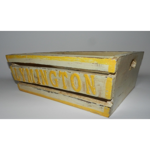 100 - Two large wooden boxes , lymington and french one 