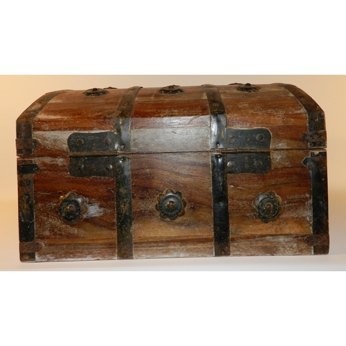 102 - Ship Chest, trunk, apx 38 x 36cm 