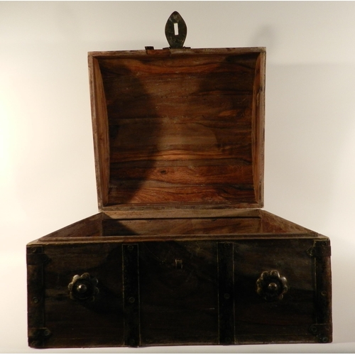 102 - Ship Chest, trunk, apx 38 x 36cm 