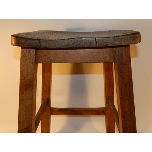 105 - Wooden stool apx 50cm height