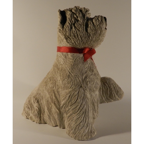 106 - Large life size Shitzu Dog Statue , highland terrier , apx 36cm height