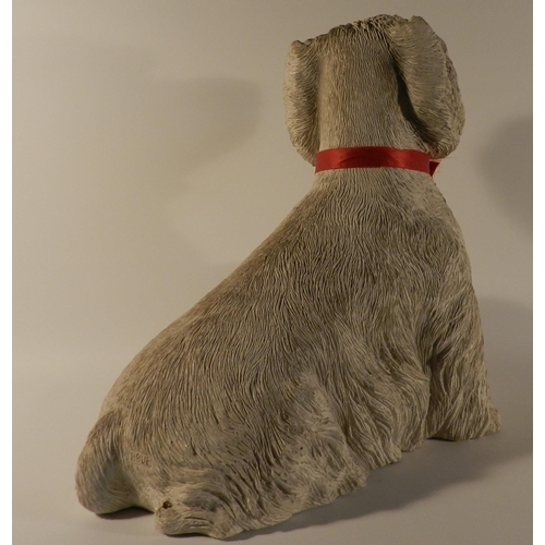 106 - Large life size Shitzu Dog Statue , highland terrier , apx 36cm height