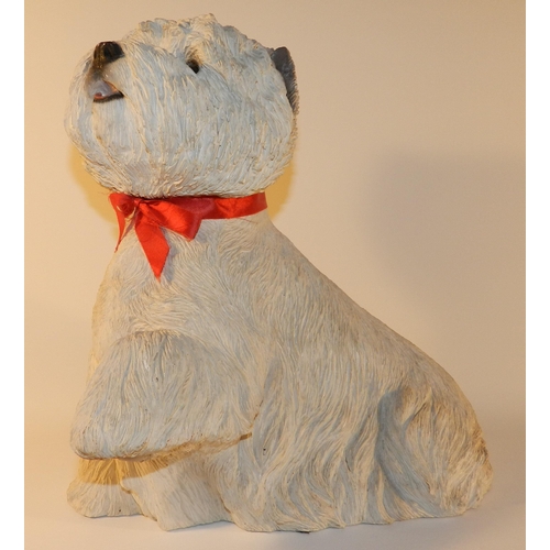 106 - Large life size Shitzu Dog Statue , highland terrier , apx 36cm height