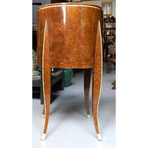 110 - Art deco table apx 71cm height , diameter s apx 41cm 