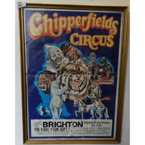 141 - Chippenfields circus poster, genuine, 1975, apx 75x53cm