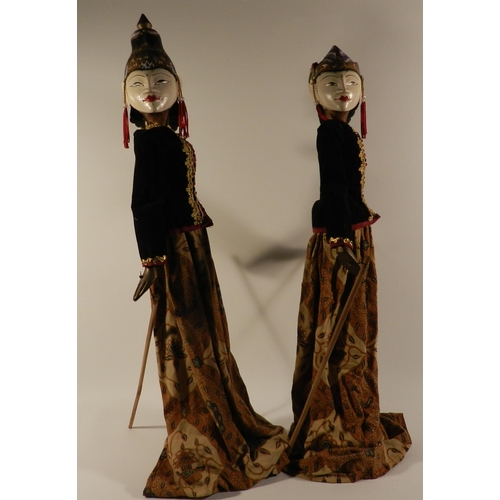 162 - Indonesian Theatre puppets , wayang golek rod puppets, apx 61cm height