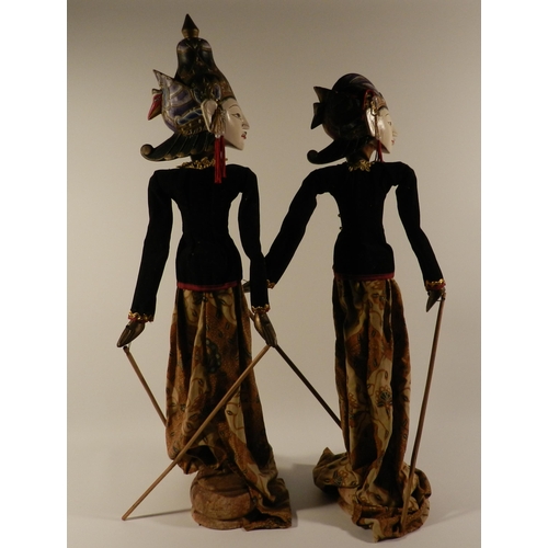 162 - Indonesian Theatre puppets , wayang golek rod puppets, apx 61cm height