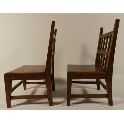 172 - Pair of a carpenters examples of a chairs , furniture example apx 24cm height