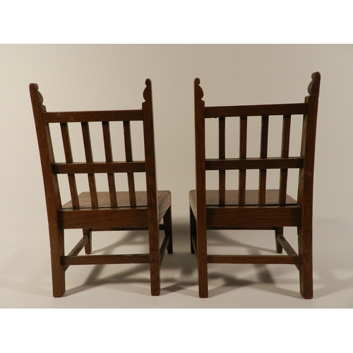 172 - Pair of a carpenters examples of a chairs , furniture example apx 24cm height