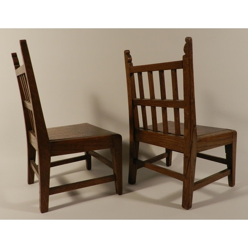 172 - Pair of a carpenters examples of a chairs , furniture example apx 24cm height