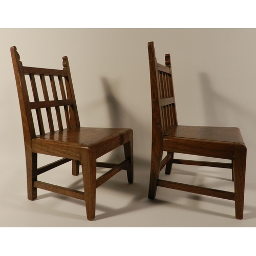 172 - Pair of a carpenters examples of a chairs , furniture example apx 24cm height