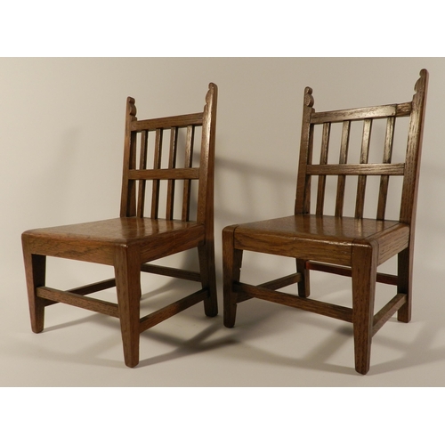 172 - Pair of a carpenters examples of a chairs , furniture example apx 24cm height