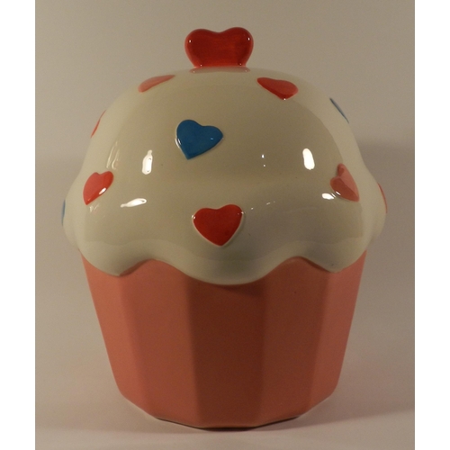 173 - Large cookie jar in shape of a muffin apx 27cm height